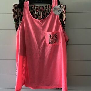 Girls Plus Size (24) Leopard Justice Pajama Set NWT